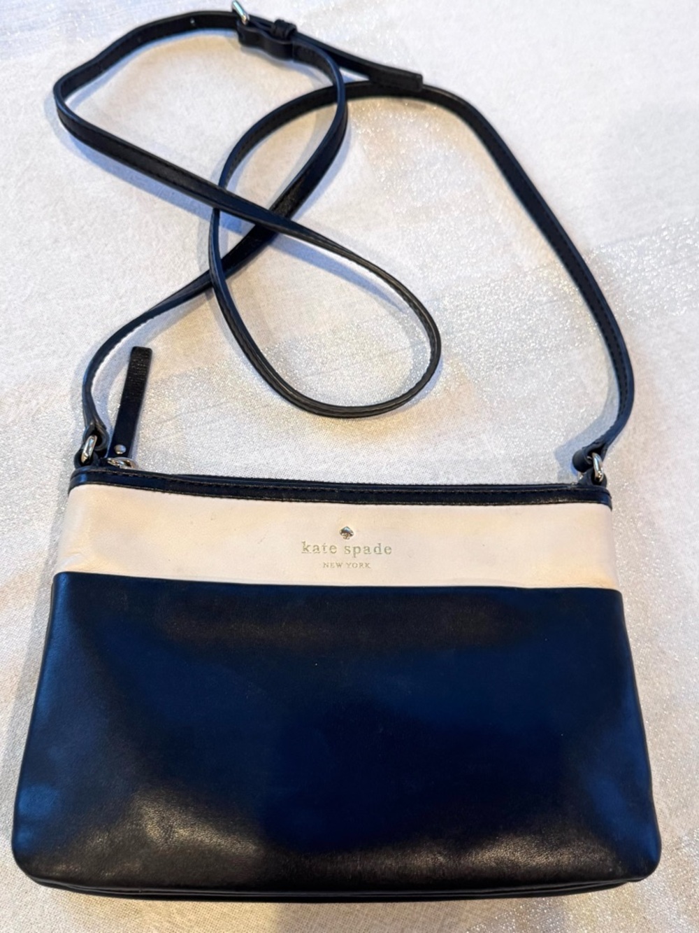 Kate Spade New York Colorblock Crossbody Bag - Black and Ivory